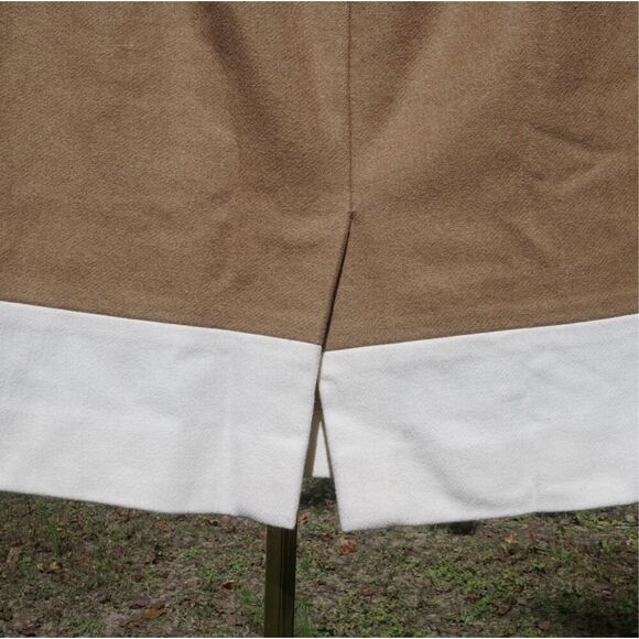 NWOT J.Crew The Pencil Camel Ivory Colorblock Wool Blend High Waist Mini Skirt - Picture 5 of 7